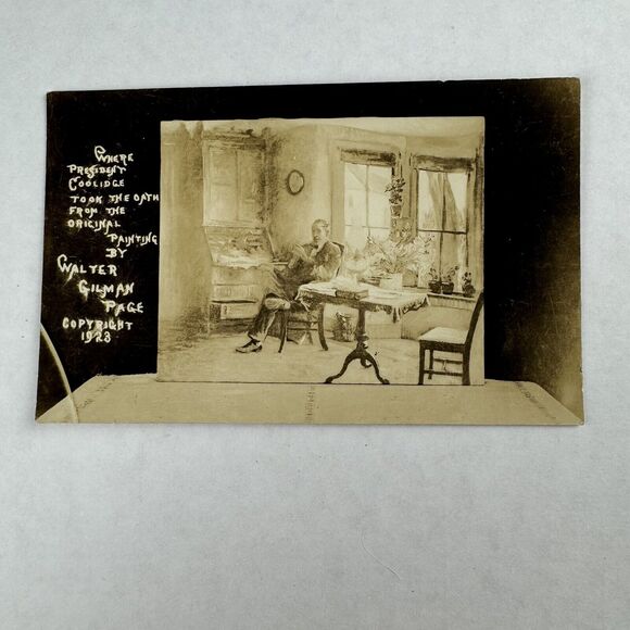 President Coolidge Oath Of Office Postcard From Original Painting Walter Page - Picture 1 of 2